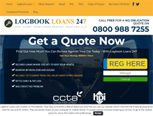 Tablet Screenshot of logbookloans247.co.uk